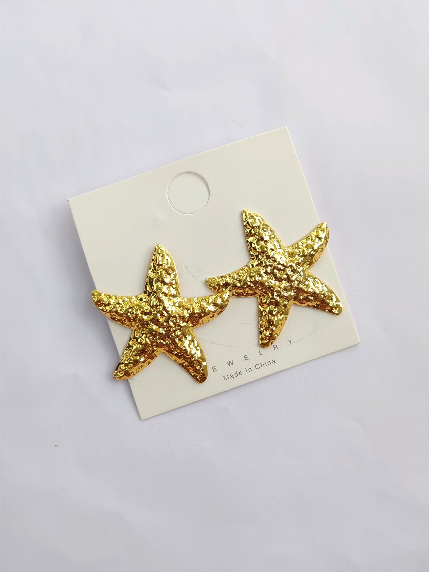Gilded Starfish Statement Studs