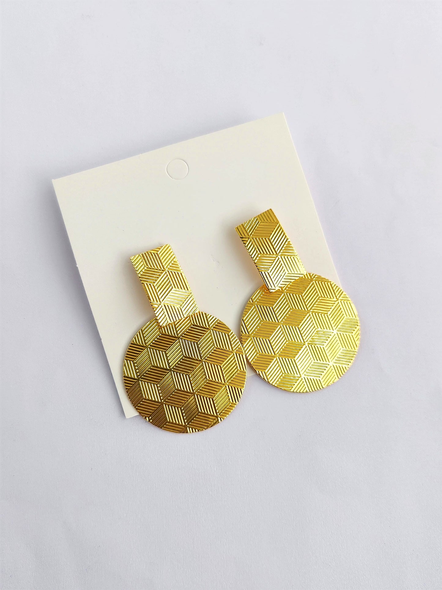 Mosaic Prism Geometric Drop Earring