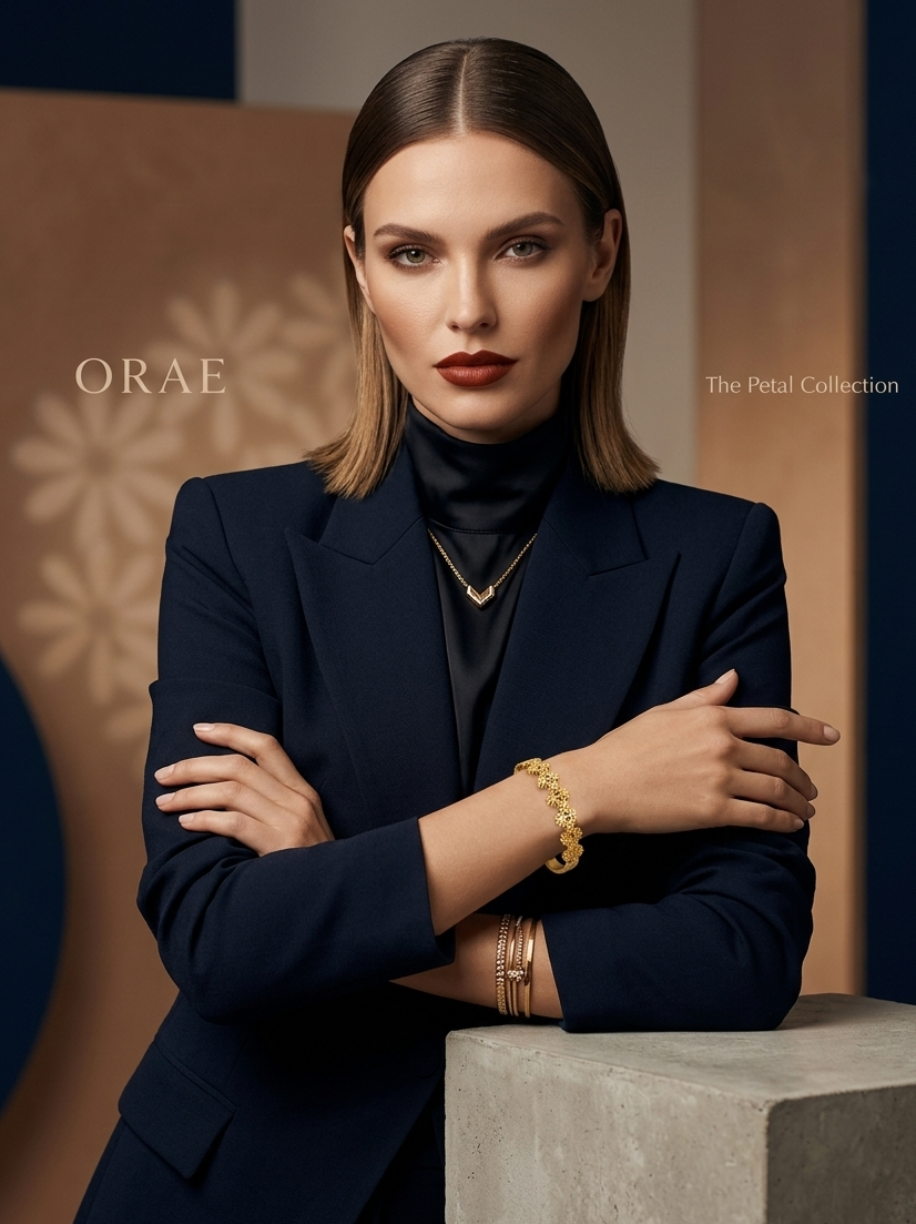Golden Daisy Cluster Anti-Tarnish Bangle