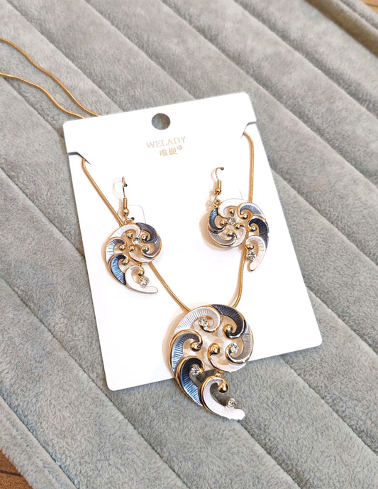 Azure Wave Statement Necklace