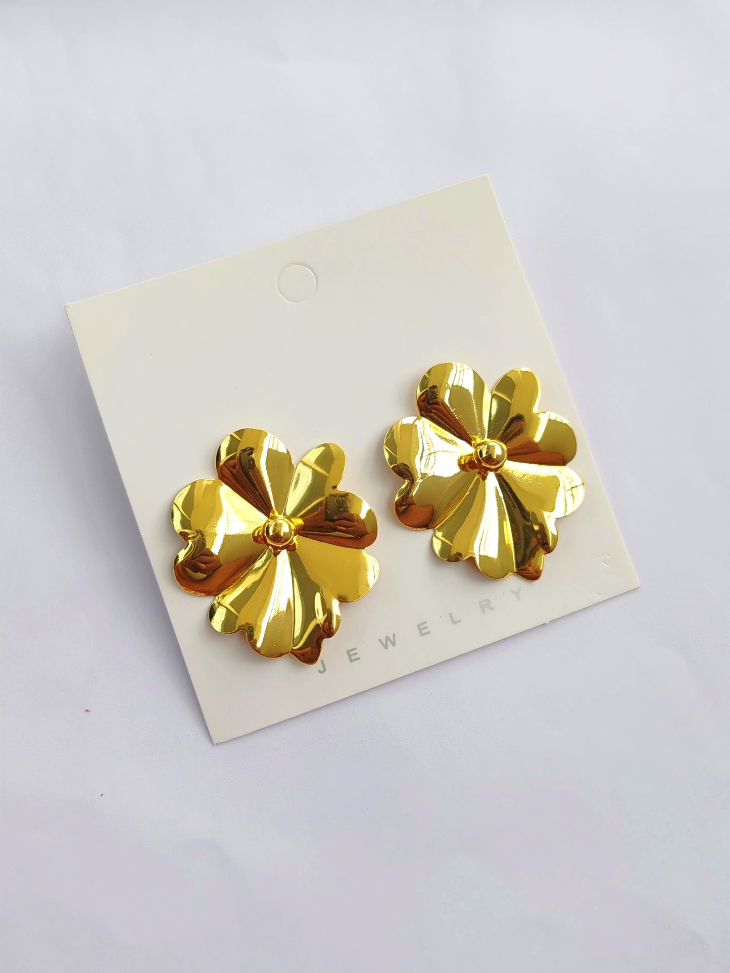 Gilded Bloom Sculptural Statement Studs
