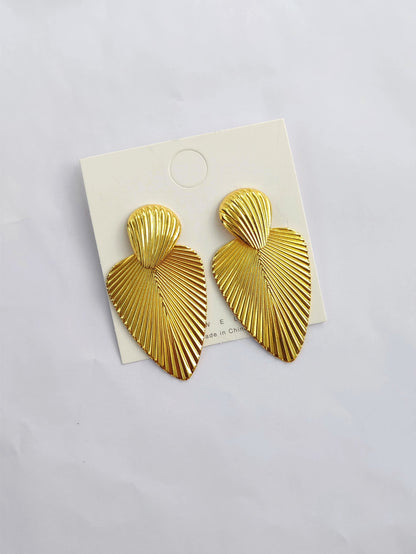 Radiance Pleated Leaf Studs