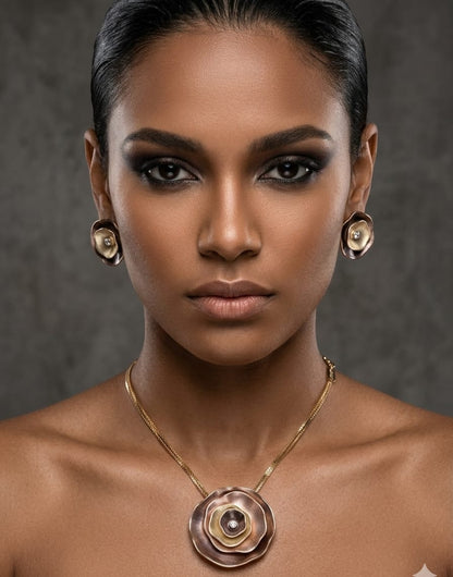 CELESTIAL BLOOM STATEMENT LUXURY NECKLACE