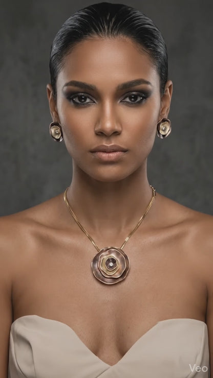 CELESTIAL BLOOM STATEMENT LUXURY NECKLACE